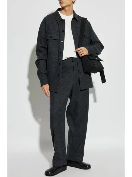 Vilnonė marškiniai Jil Sander pilka