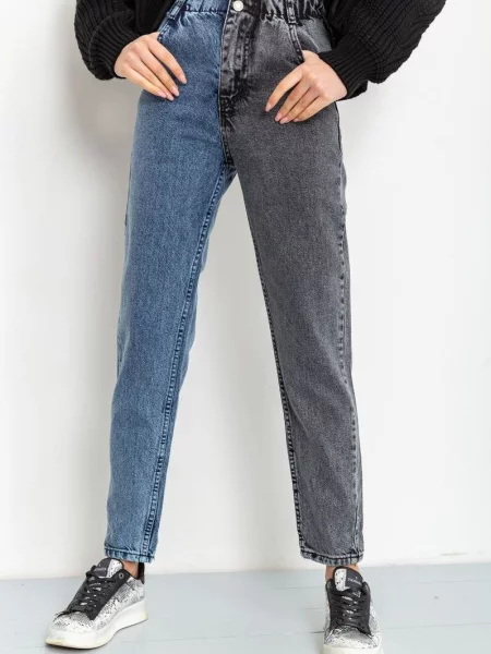 Джинси мом Ager синій/сірий сірі