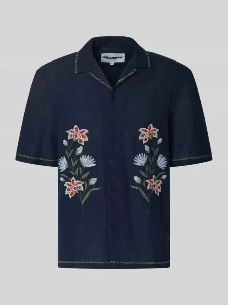 Koszula casualowa o kroju relaxed fit z wyhaftowanym motywem Review
