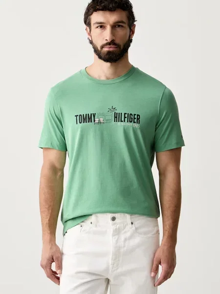 Tommy Hilfiger tričko pánske zelená