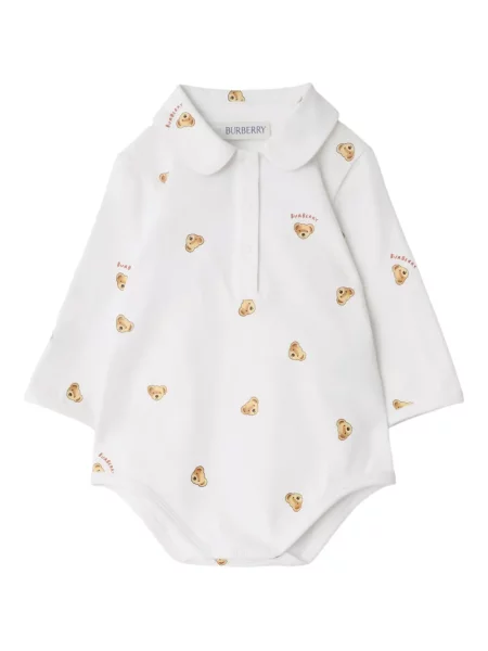 Spodnie dziecięce Burberry białe