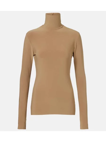 Heláncă Norma Kamali din jerseu bej