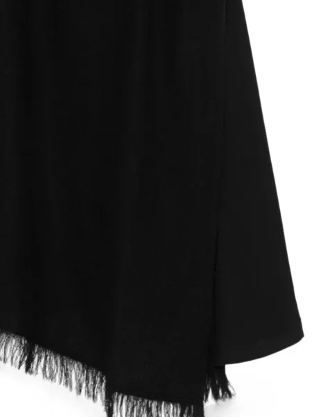 Φούστα Yohji Yamamoto με κρόσσια μαύρο
