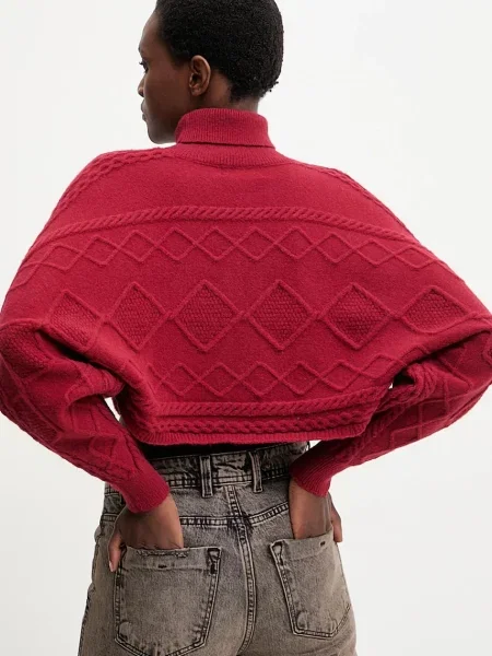 Светр з кашеміром Answear.LAB тепле гольф червоний