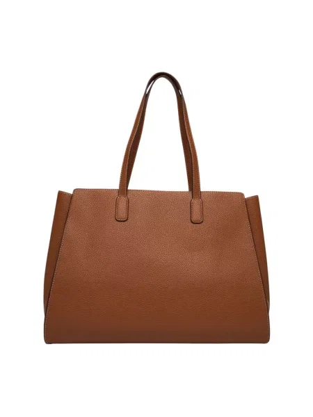 Shopperka Love Moschino z logo brązowa