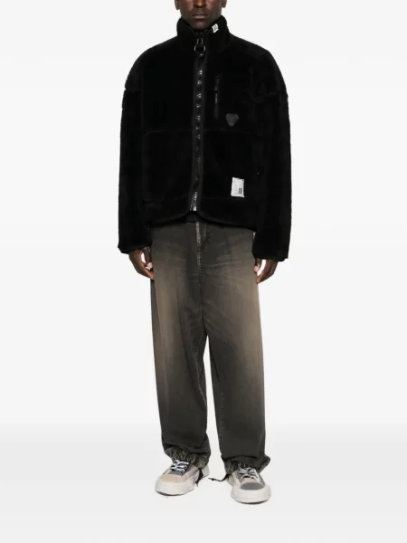 Geacă Maison Mihara Yasuhiro din fleece negru