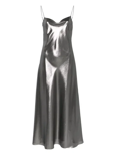 Rochie Carine Gilson din dantelă de costum argintiu