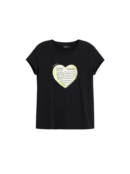 Desigual Tricou crem / galben miere negru