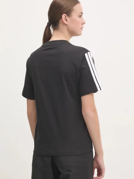 Csíkos póló Adidas fekete