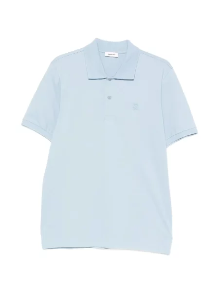 Tricou polo Sandro cu autograf albastru