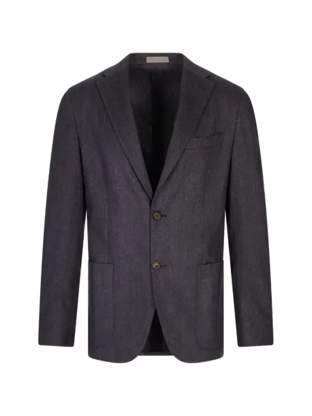 Sacou Corneliani cu model herringbone albastru