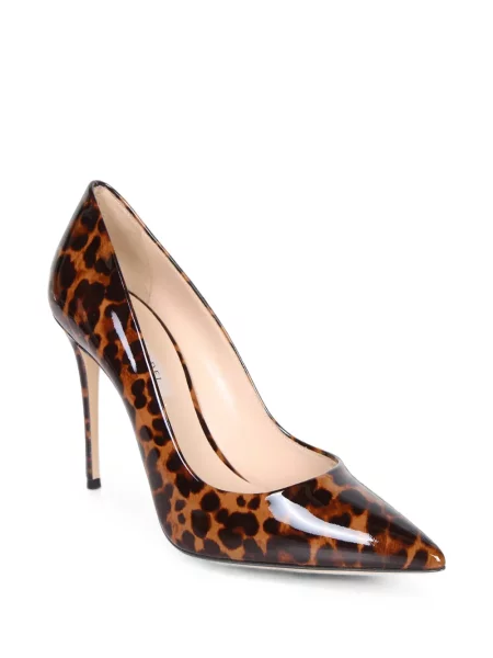 Pantofi cu toc Casadei cu imagine cu model leopard maro