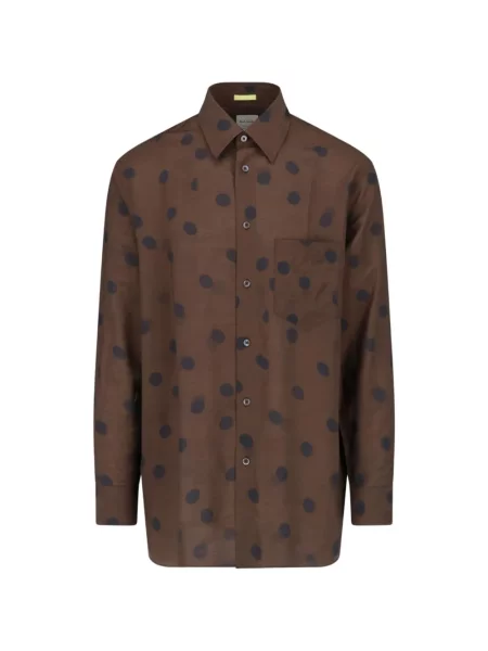Cămașă Paul Smith cu buline maro