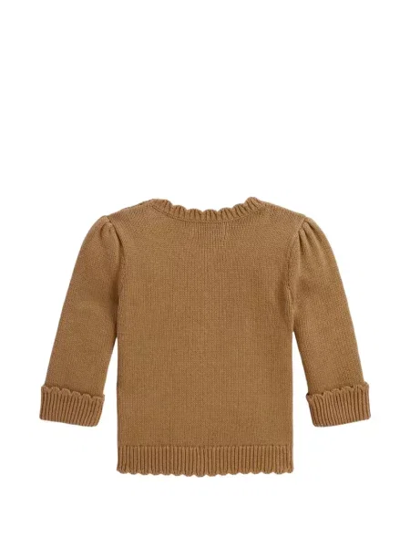 Koszulka polo dziecięca Polo Ralph Lauren brązowa