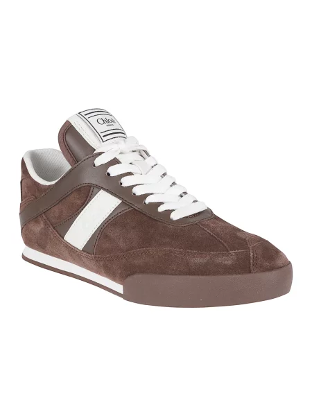 Sneakersy Chloe skórzane brązowe