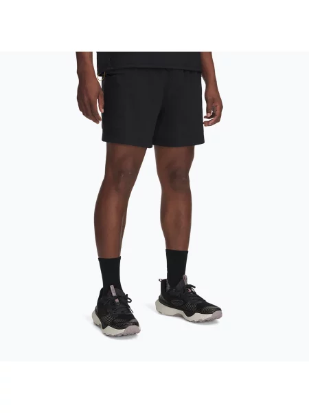 Мъжки къси панталони за бягане Under Armour Trail Run 5" / светлоотразителни черни