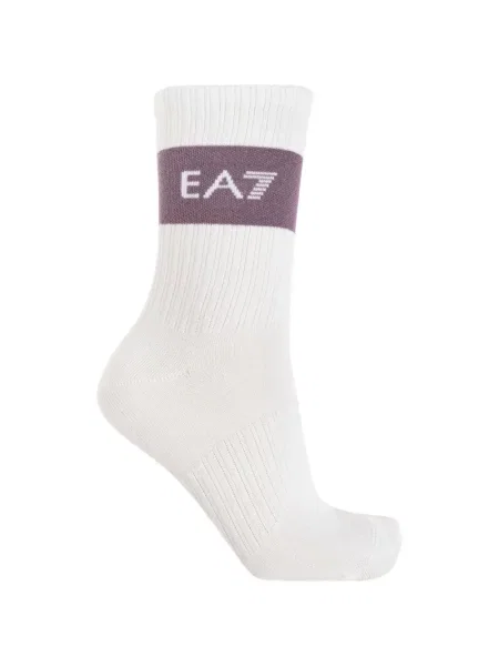 Șosete Ea7 Emporio Armani tricotate cu imagine alb
