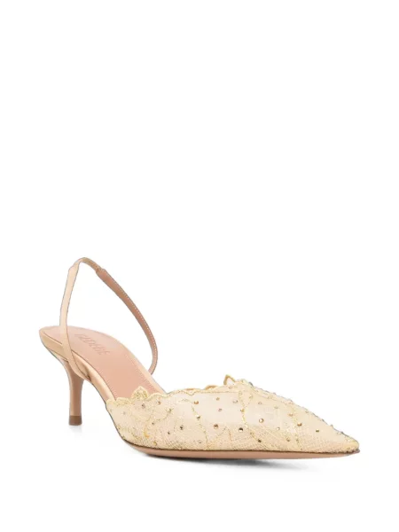 Pantofi cu toc Gedebe din dantelă slingback
