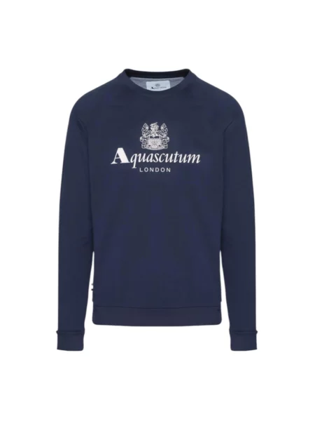 Bluza nierozpinana Aquascutum z logo niebieska