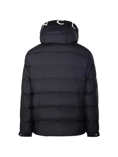 Geacă cu puf Moncler cu glugă negru