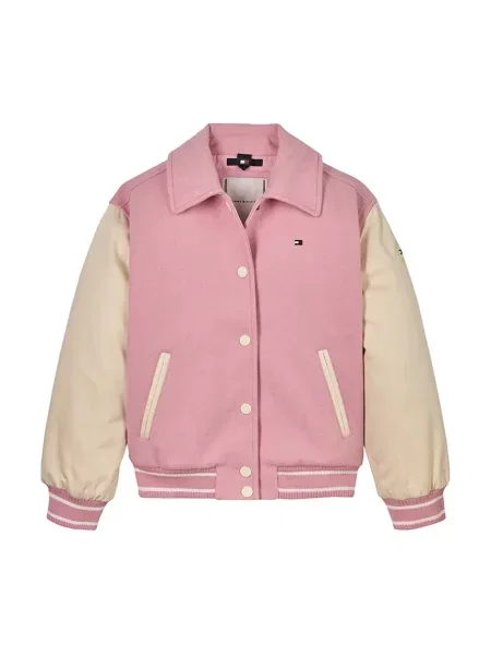 Tommy Hilfiger Dětská bomber bunda růžová