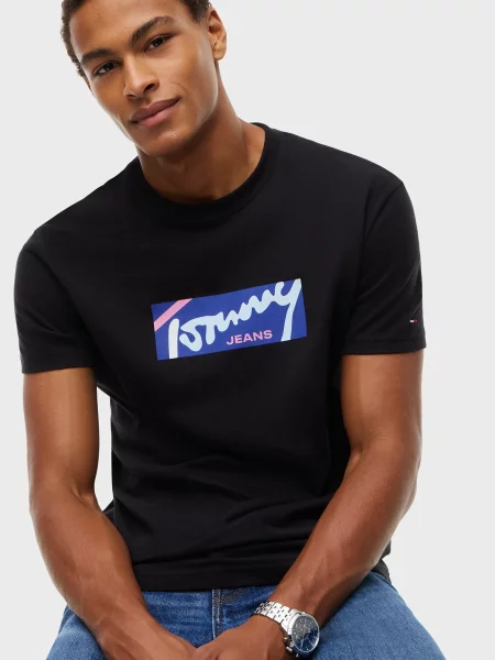 Футболка Tommy Jeans чорна