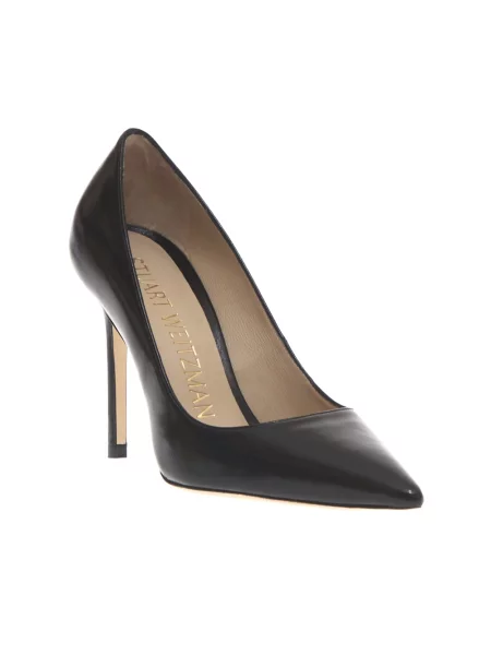 Czółenka Stuart Weitzman skórzana czarna