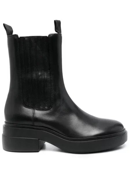 Botine Vic Matié din piele chunky negru