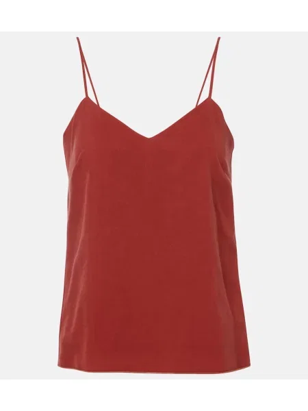 Top Max Mara de mătase maro