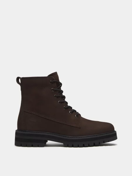 Ботинки Timberland из нубука коричневые