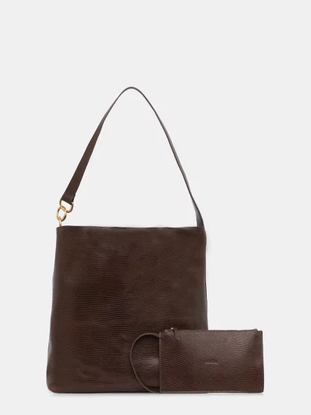 Geanta de piele Sessun din piele maro