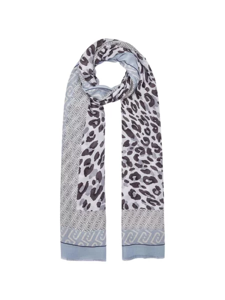 Fular Liu Jo cu imprimeu animal print din modal gri