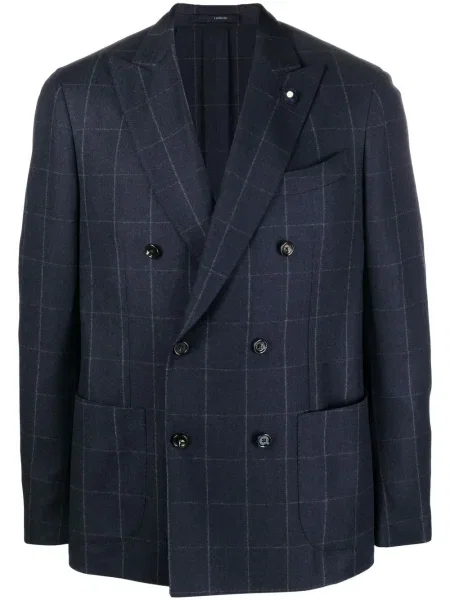 Sacou Lardini în carouri albastru