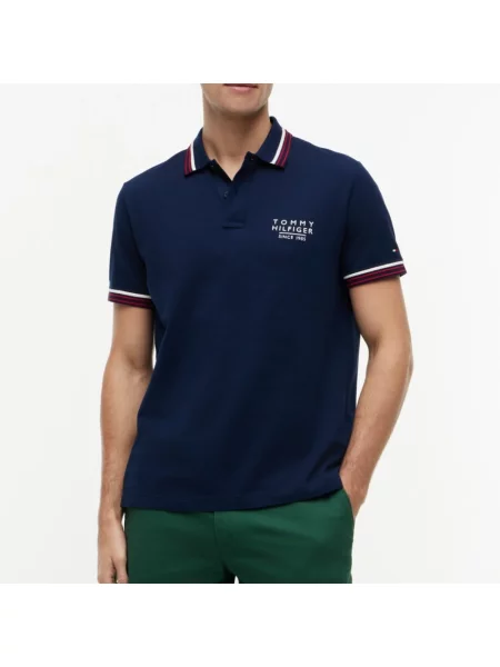 Koszulka polo Tommy Hilfiger niebieska
