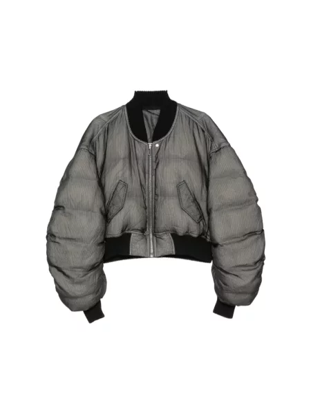 Kurtka Rick Owens o skróconej długości szara