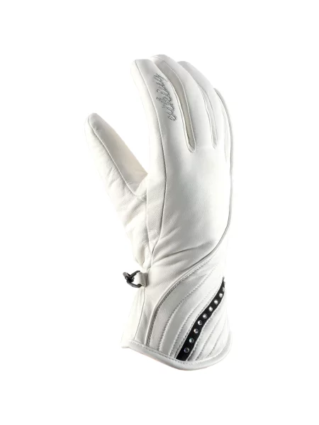 Rękawice Viking Diamante Ski Lady Swarovski białe