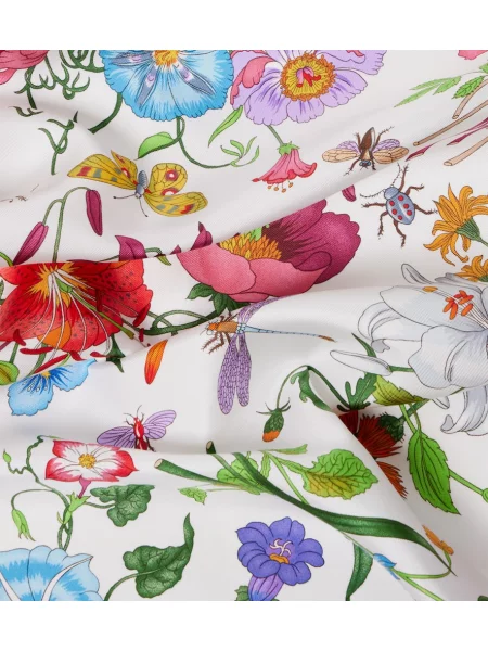 Fular Gucci de mătase cu model floral