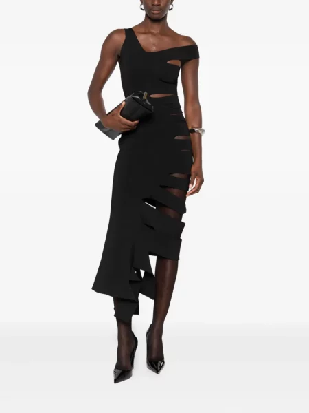 Rochie Mugler cu un umăr gol negru