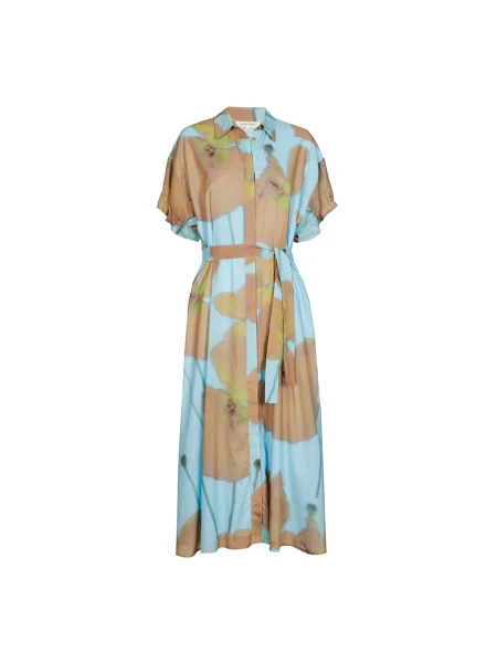 Długa sukienka koszulowa Marie Méro z nadrukiem garniturowa