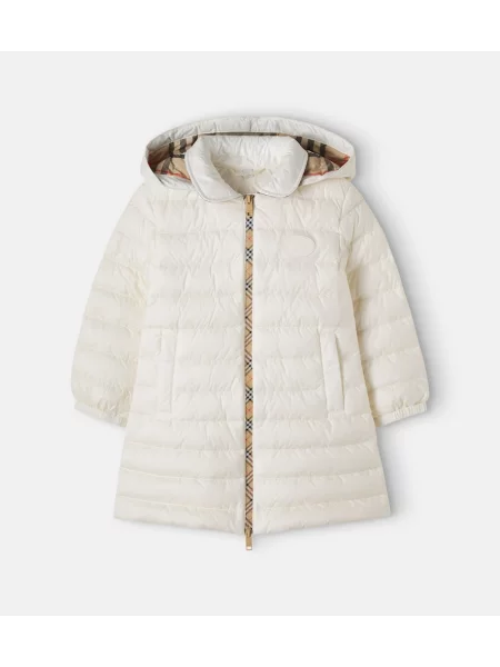 Gyerek pehelydzseki Burberry fehér