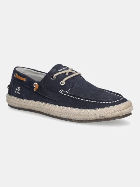 Espadrile iz semiša Pepe Jeans TOURIST DECK mornarsko modra