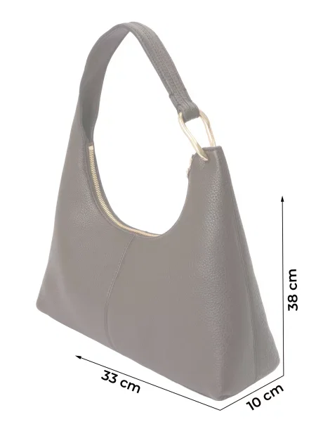 Geantă Calvin Klein Slouchy Leather Shoulder Bag maro