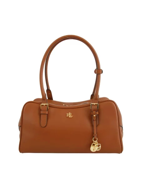 Lauren Ralph Lauren torebka skórzana brązowa