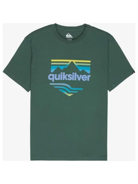 Koszulka Quiksilver EV Horizon Fade zielona żółta S niebieska