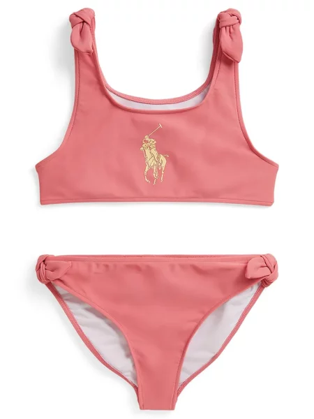 Polo Ralph Lauren dvoudílné plavky dětské růžové