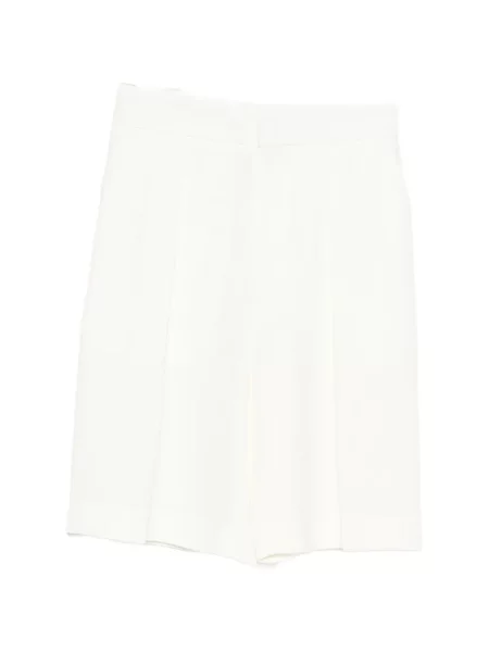 Pantaloni scurți Victoria Beckham plisate alb