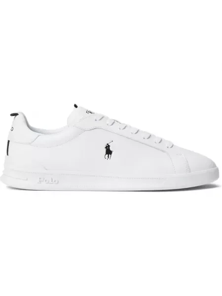 POLO RALPH LAUREN De piele sneakers GROSGRAIN alb