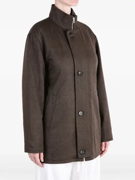 Reversibil palton Auralee din piele maro