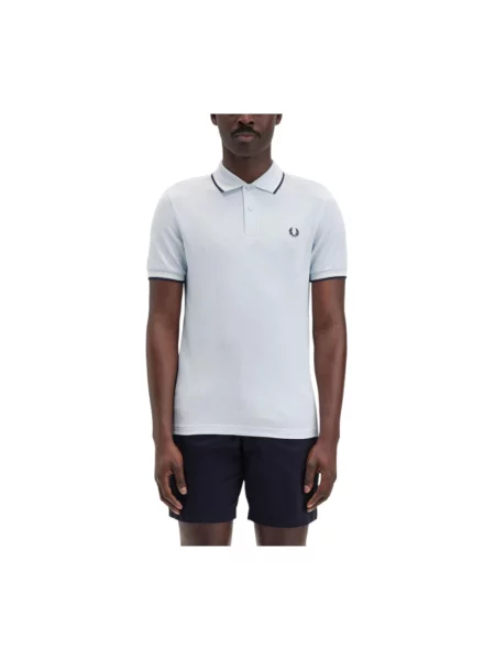 Koszulka polo Fred Perry z logo w paski biała