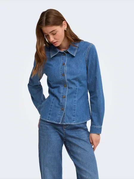 ONLY Blúzka ONLUNA denim modrá